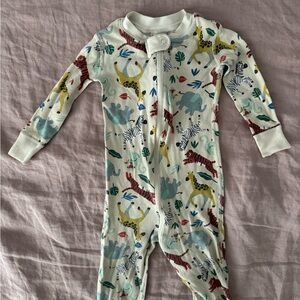 Hanna Andersson Multicolor Animal Print Kids Footie